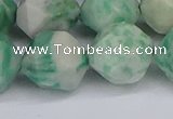 CNG6293 15.5 inches 14mm faceted nuggets Qinghai jade beads