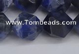 CNG6298 15.5 inches 14mm faceted nuggets sodalite beads