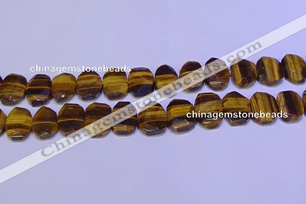 CNG6314 13*18mm - 15*20mm faceted freeform yellow tiger eye beads