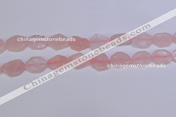 CNG6325 15.5 inches 14*18mm - 16*22mm freeform rose quartz beads