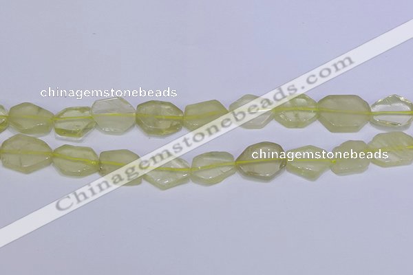 CNG6328 15.5 inches 14*18mm - 16*22mm freeform lemon quartz beads