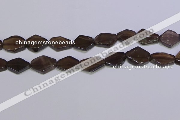 CNG6332 15.5 inches 14*18mm - 16*22mm freeform smoky quartz beads