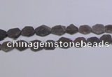 CNG6359 15.5 inches 14*18mm - 16*22mm freeform matte smoky quartz beads