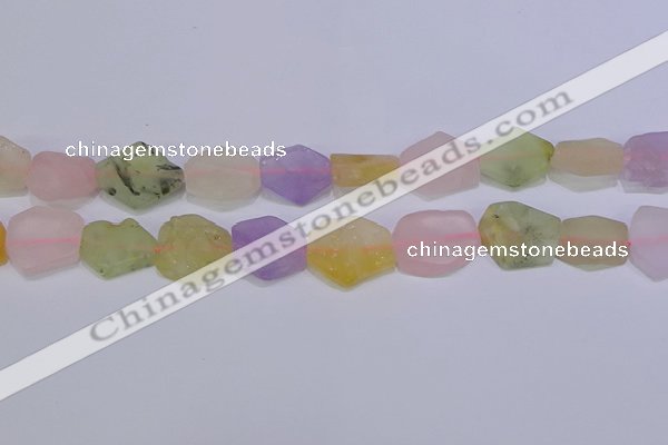 CNG6363 15.5 inches 14*18mm - 16*22mm freeform matte mixed quartz beads