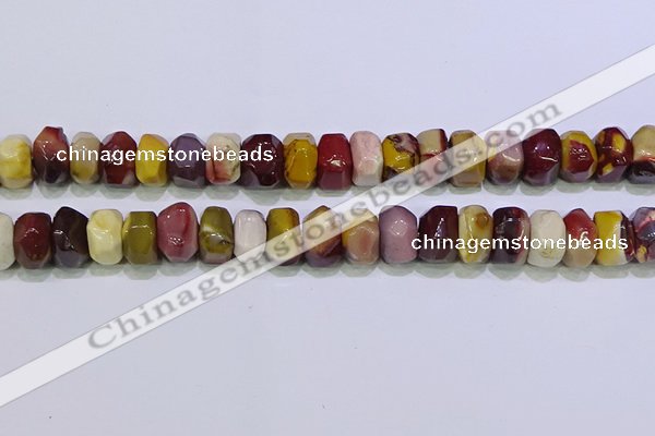 CNG6384 15.5 inches 6*14mm - 8*14mm nuggets mookaite beads