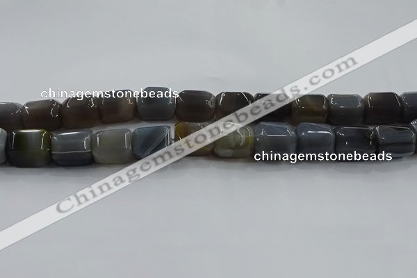 CNG6410 15.5 inches 15*20mm faceted nuggets grey agate beads