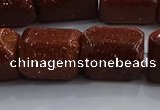 CNG6421 15.5 inches 15*20mm faceted nuggets goldstone beads