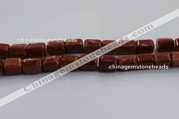 CNG6421 15.5 inches 15*20mm faceted nuggets goldstone beads