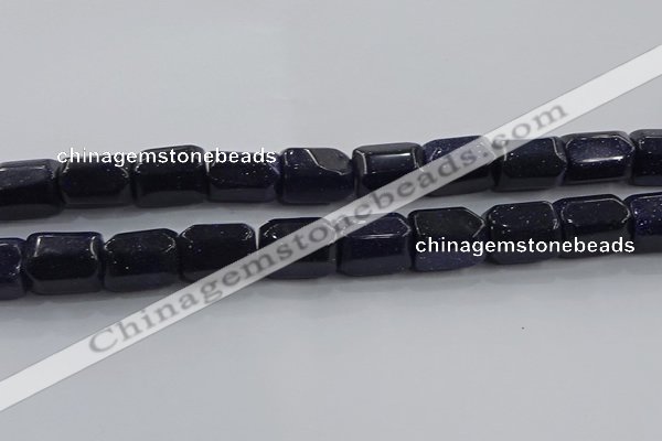 CNG6422 15.5 inches 15*20mm faceted nuggets blue goldstone beads