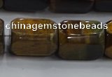 CNG6426 15.5 inches 15*20mm faceted nuggets blue tiger eye beads