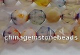 CNG6501 15.5 inches 8mm faceted nuggets agate beads wholesale