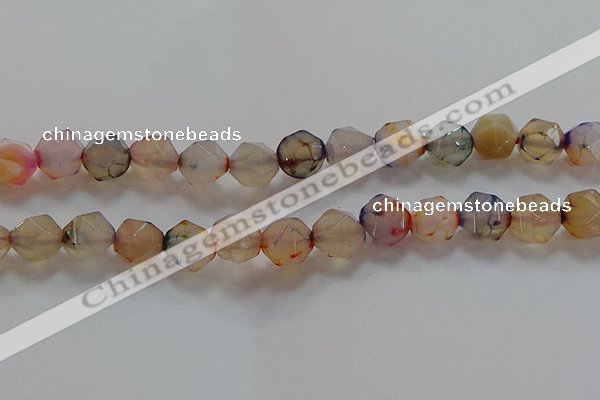 CNG6503 15.5 inches 12mm faceted nuggets agate beads wholesale