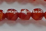 CNG6506 15.5 inches 10mm faceted nuggets red agate beads