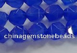 CNG6509 15.5 inches 8mm faceted nuggets blue agate beads