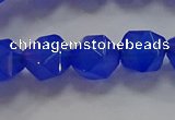 CNG6510 15.5 inches 10mm faceted nuggets blue agate beads