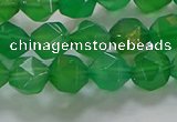 CNG6513 15.5 inches 8mm faceted nuggets green agate beads