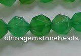 CNG6514 15.5 inches 10mm faceted nuggets green agate beads