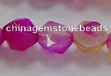 CNG6523 15.5 inches 12mm faceted nuggets line agate beads