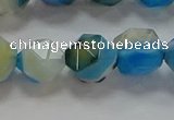 CNG6526 15.5 inches 10mm faceted nuggets line agate beads