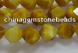 CNG6531 15.5 inches 8mm faceted nuggets golden tiger eye beads