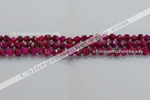 CNG6534 15.5 inches 6mm faceted nuggets red tiger eye beads