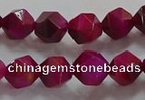 CNG6535 15.5 inches 8mm faceted nuggets red tiger eye beads