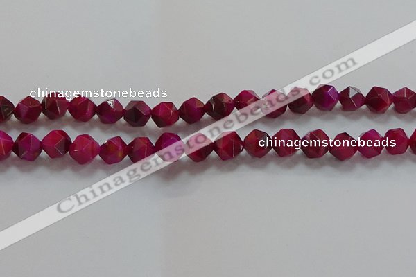 CNG6536 15.5 inches 10mm faceted nuggets red tiger eye beads