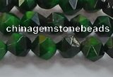 CNG6546 15.5 inches 6mm faceted nuggets green tiger eye beads