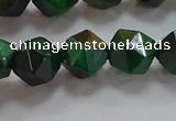 CNG6548 15.5 inches 10mm faceted nuggets green tiger eye beads