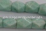 CNG657 15.5 inches 13*18mm faceted nuggets amazonite beads