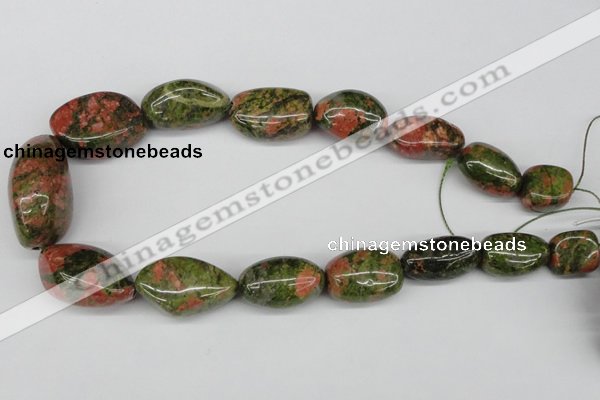 CNG67 15.5 inches 10*16mm - 25*35mm nuggets unakite gemstone beads