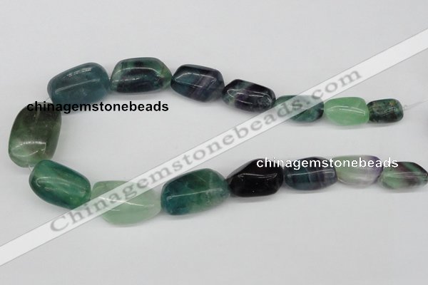 CNG68 15.5 inches 10*16mm - 25*35mm nuggets fluorite gemstone beads