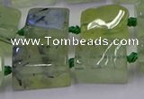 CNG6810 15.5 inches 8*12mm - 10*16mm nuggets prehnite beads