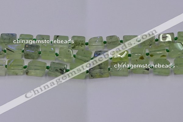 CNG6810 15.5 inches 8*12mm - 10*16mm nuggets prehnite beads