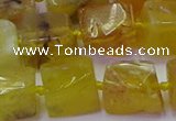 CNG6813 15.5 inches 8*12mm - 10*16mm nuggets yellow opal beads