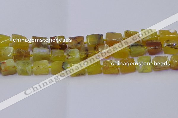 CNG6813 15.5 inches 8*12mm - 10*16mm nuggets yellow opal beads