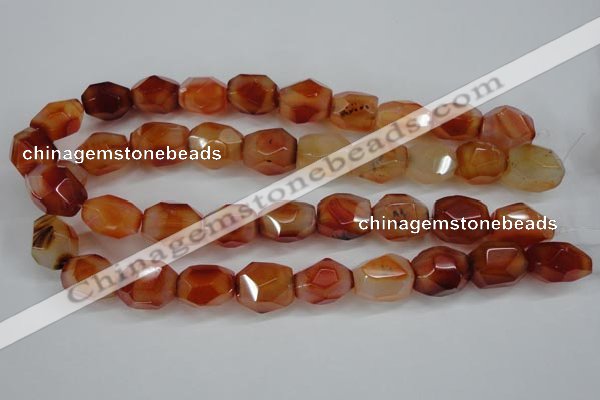 CNG685 15.5 inches 15*18mm - 18*20mm faceted nuggets agate beads