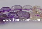 CNG6859 15.5 inches 8*12mm - 10*14mm nuggets amethyst & citrine beads