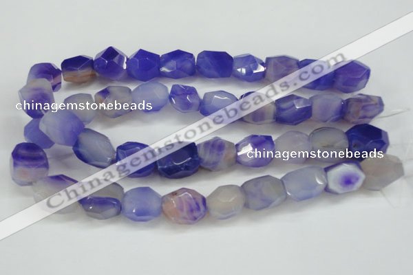 CNG686 15.5 inches 15*18mm - 18*20mm faceted nuggets agate beads