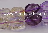 CNG6860 15.5 inches 12*16mm - 13*18mm nuggets amethyst & citrine beads