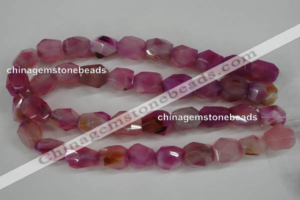 CNG687 15.5 inches 15*18mm - 18*20mm faceted nuggets agate beads