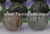 CNG6872 12*16mm - 13*18mm nuggets green rutilated quartz beads