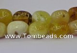 CNG6880 15.5 inches 8*12mm - 10*14mm nuggets yellow opal beads