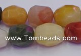 CNG6890 12*16mm - 13*18mm faceted nuggets mixed rutilated quartz beads