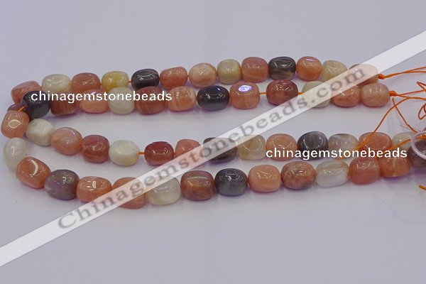 CNG6896 15.5 inches 8*12mm - 10*14mm nuggets mixed moonstone beads