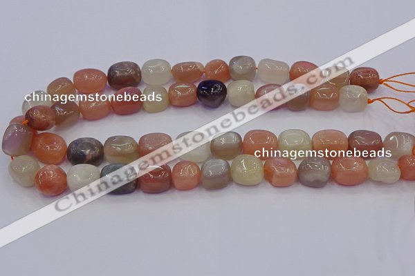 CNG6897 15.5 inches 12*16mm - 13*18mm nuggets mixed moonstone beads