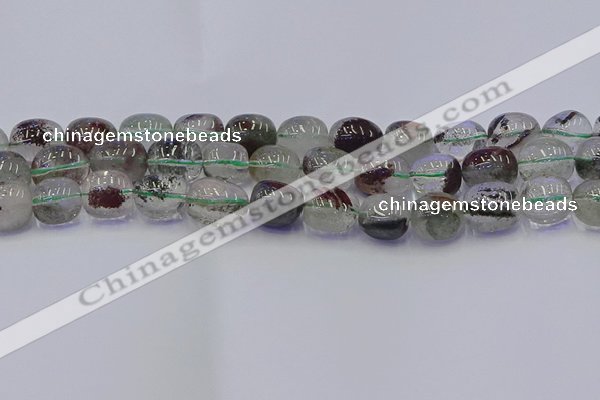 CNG6913 15.5 inches 13*18mm - 15*20mm nuggets green phantom quartz beads