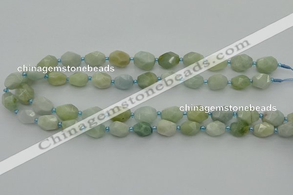 CNG6918 15.5 inches 8*12mm - 12*16mm faceted nuggets aquamarine beads