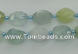 CNG6920 15.5 inches 8*12mm - 12*16mm faceted nuggets aquamarine beads