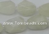 CNG6926 12*16mm - 15*25mm faceted nuggets white moonstone beads